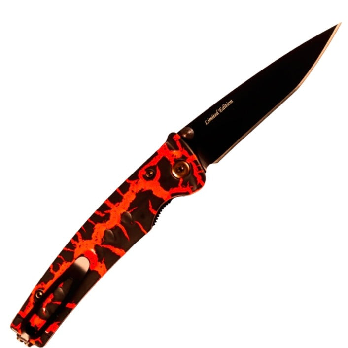 Limited Edition Katana VG-10 Core San Mai Orange/black Folding knife