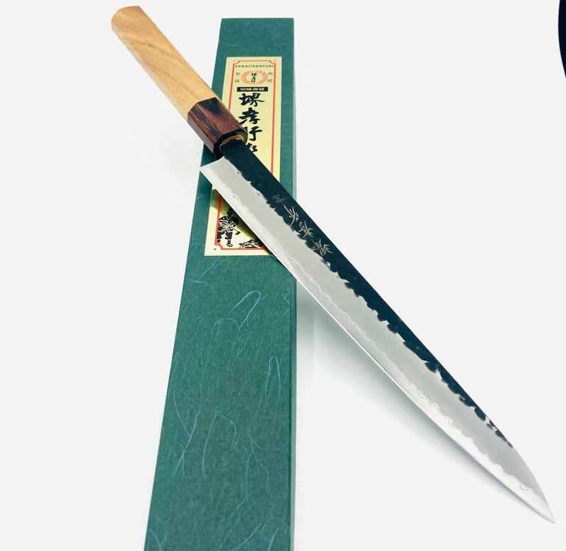 Sakai Takayuki Stainless Clad Aogami Super Steel 240mm Sujihiki Slicer