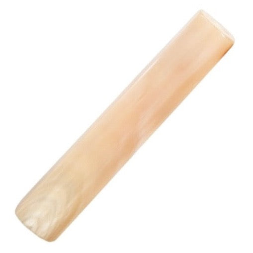 Solid white buffalo horn wa handle 135mm on white background