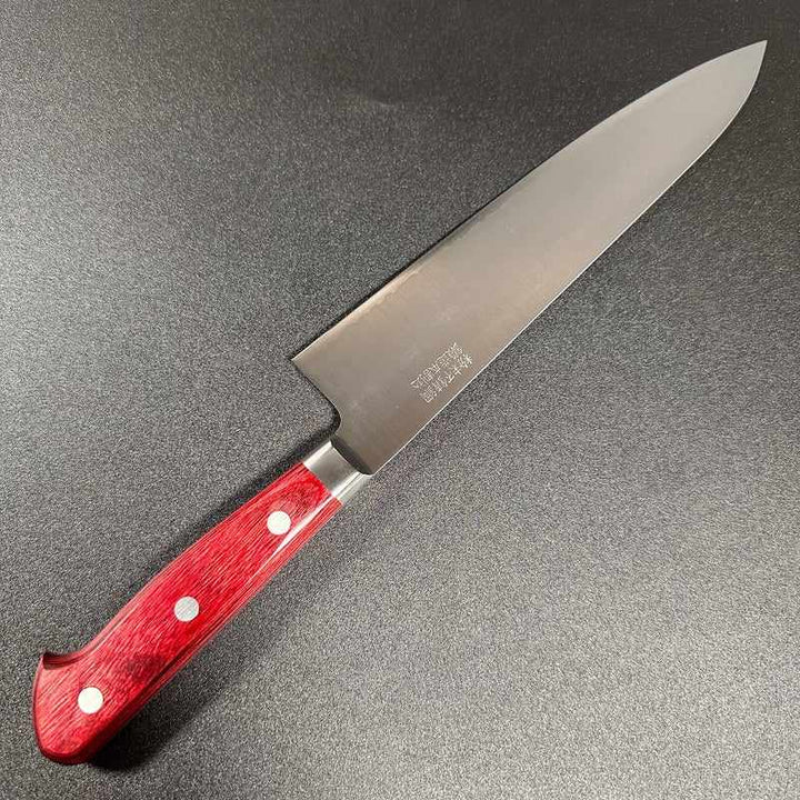 Takamura SG2 Migaki 210mm Gyuto with Red Western Handle Tokushu Knife.