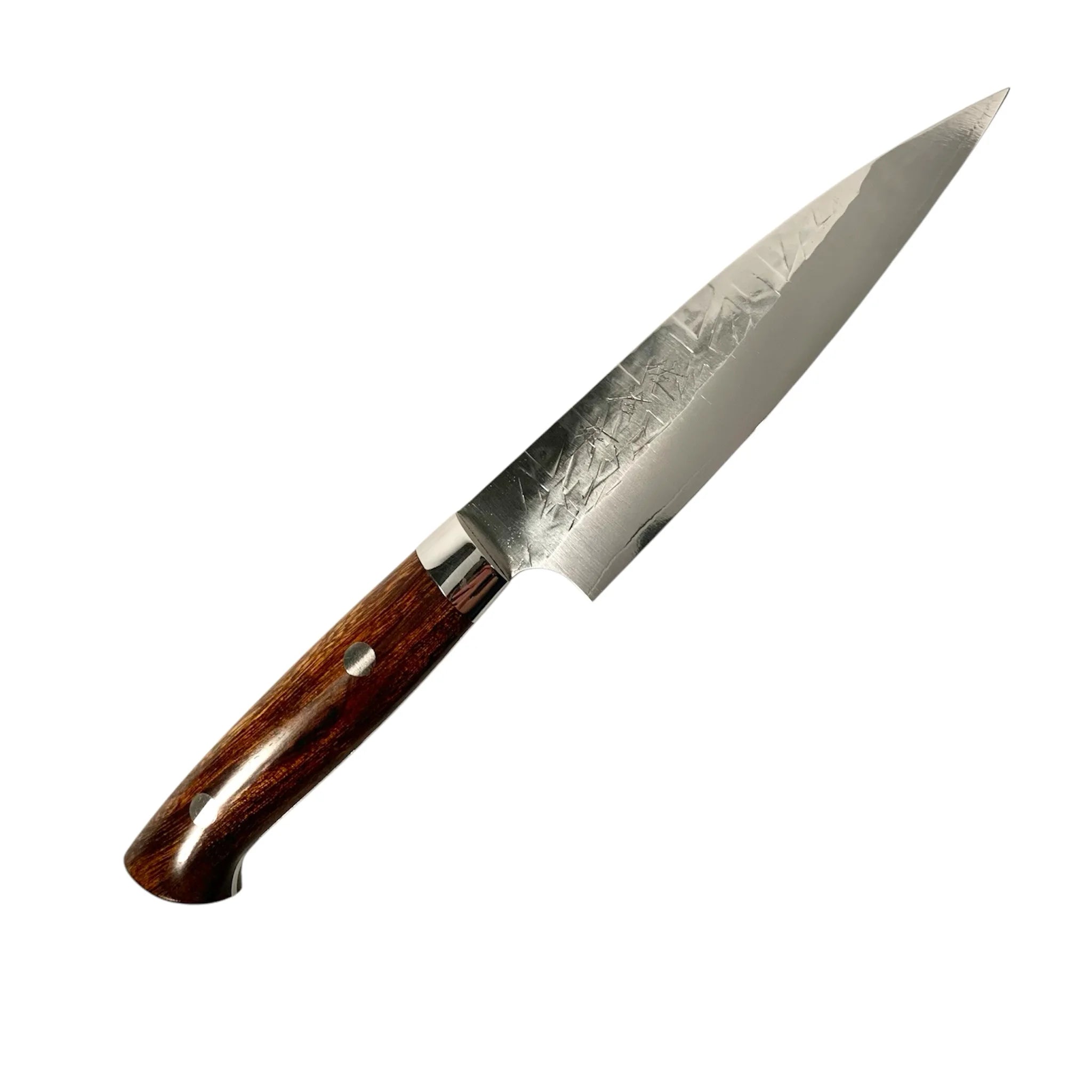 Takeshi Saji SRS-13 Petty 130mm Ironwood handle close-up