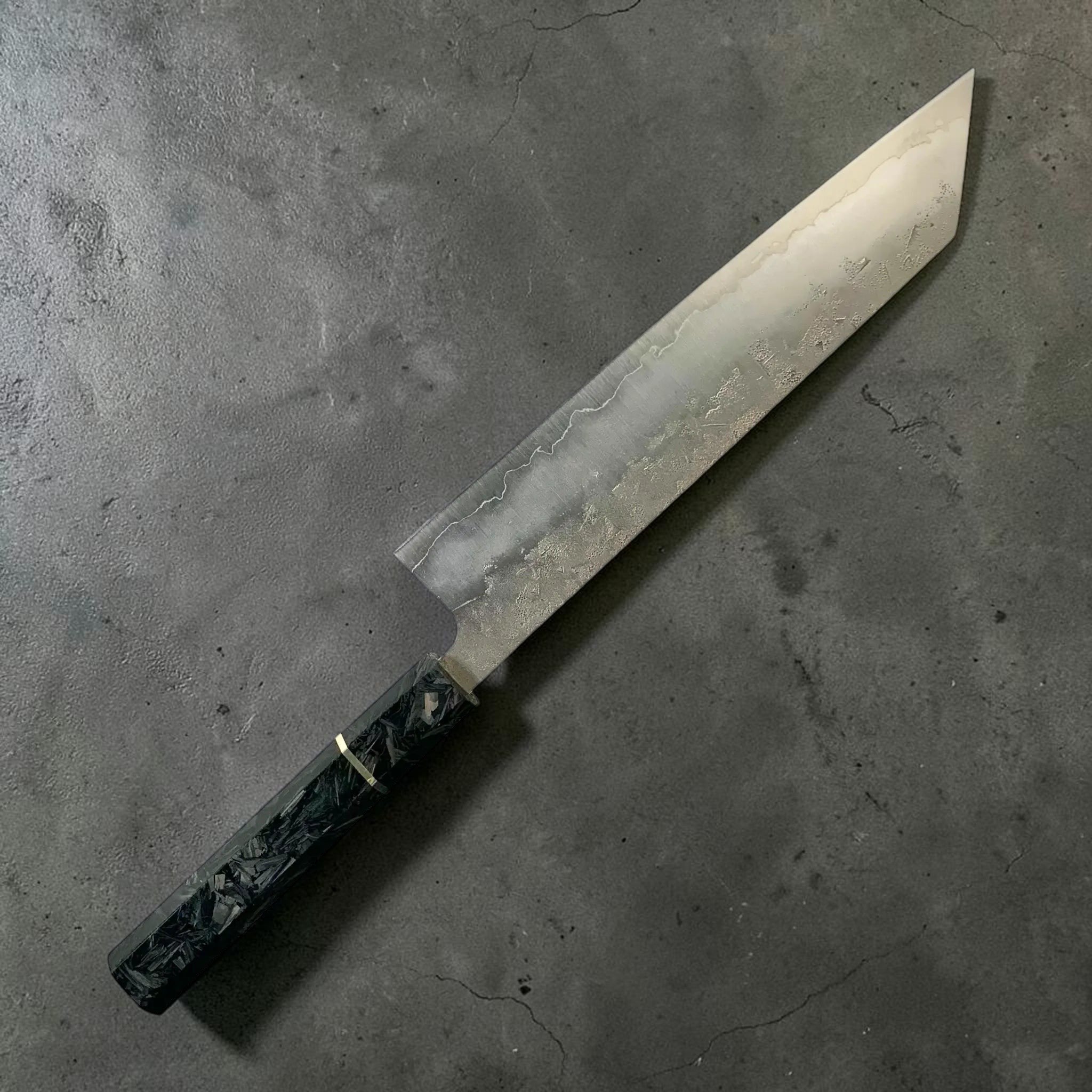 Tokushu Knife Special Edition SLD Washiji Kiritsuke 210mm handle close-up