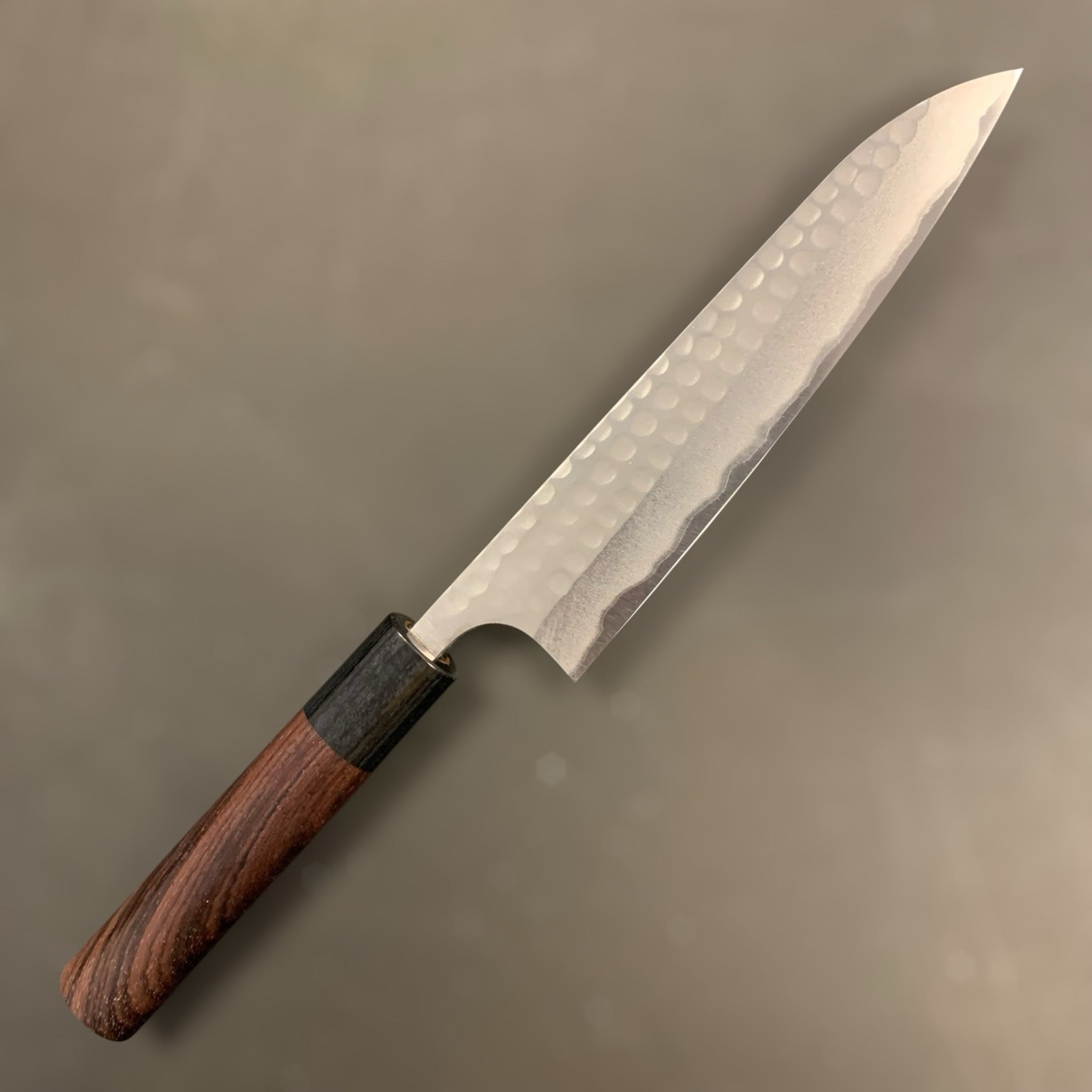 Anryu Aogami #2 Tsuchime Petty 150mm side view with rosewood handle
