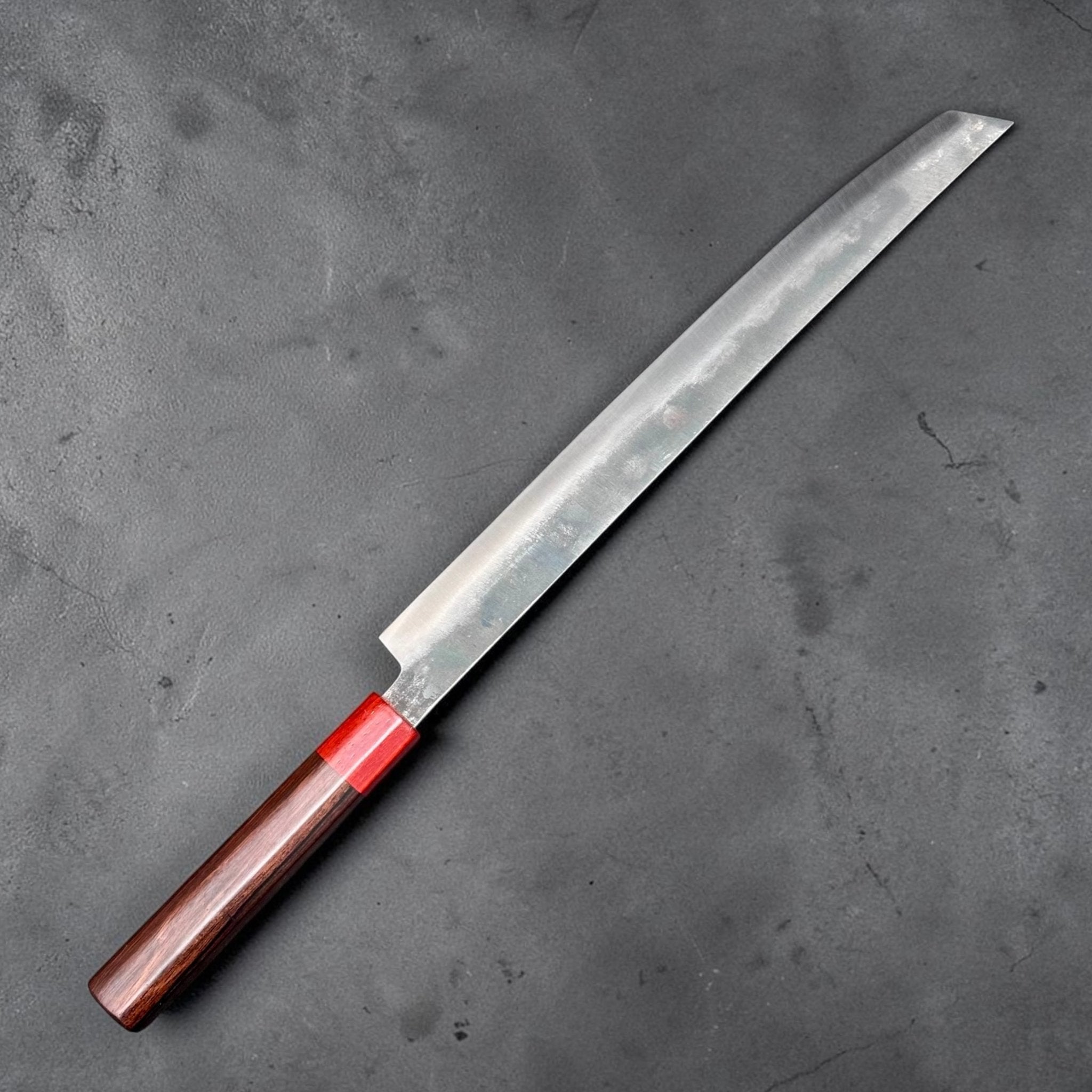 Dao Vua 52100 Carbon Steel V3 350mm Sakimaru Slicer with Saya