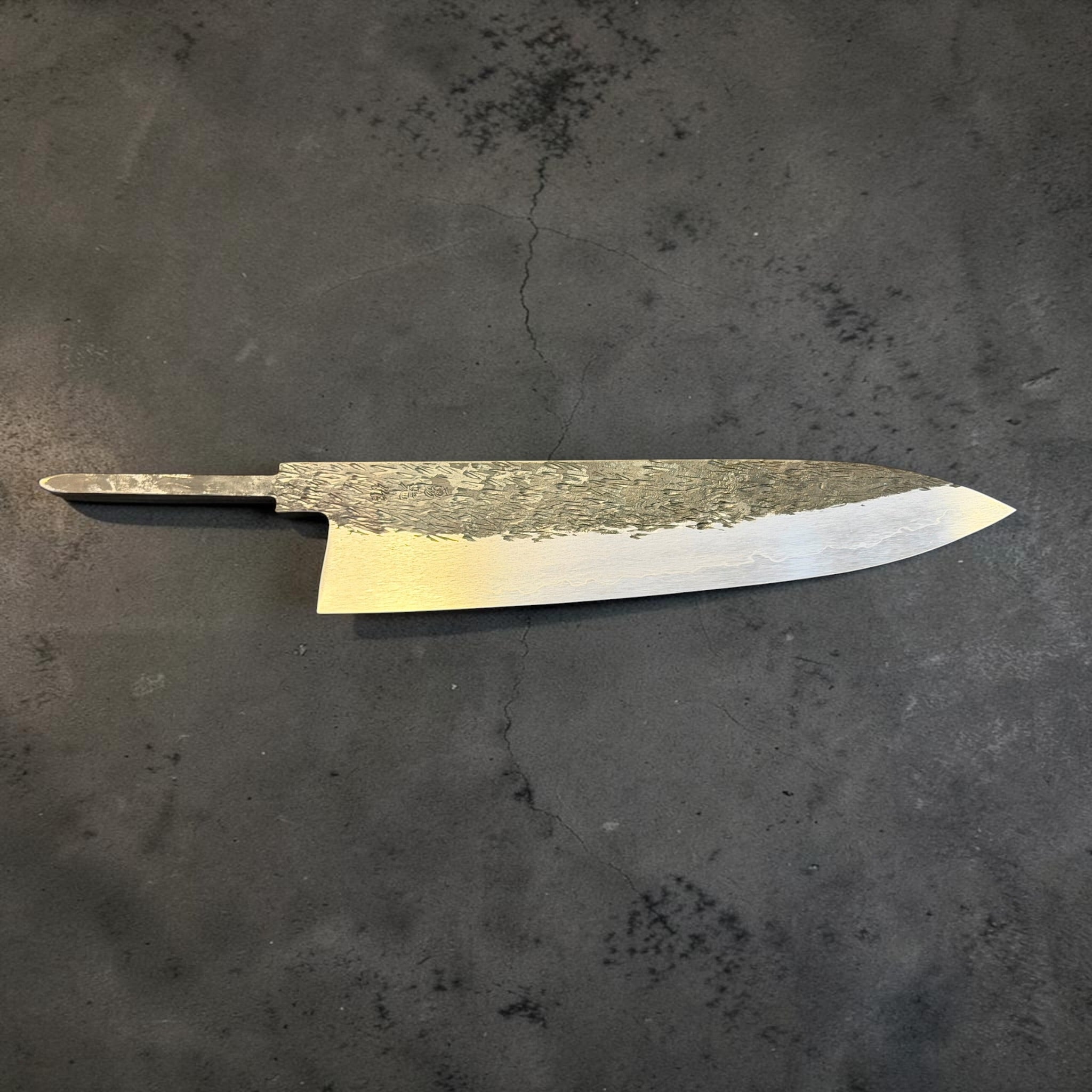Isamitsu Blue Super gyuto 240mm blade-only full profile