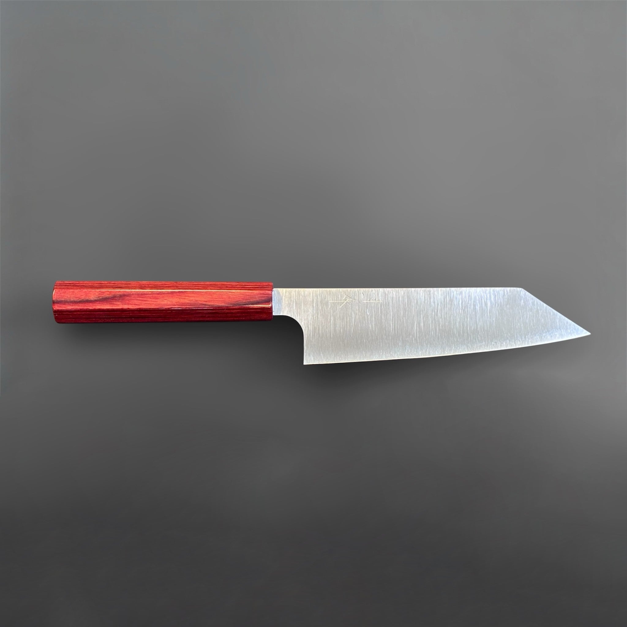 Kei Kobayashi SG2 Migaki Bunka with red lacquered wa handle profile shot