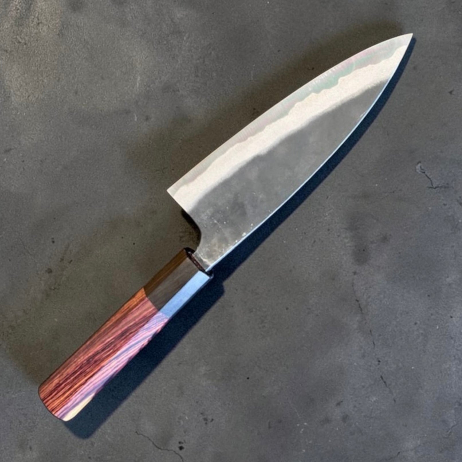 Kyohei Shindo Blue #2 Ko Funayuki 135mm Japanese knife, reverse side