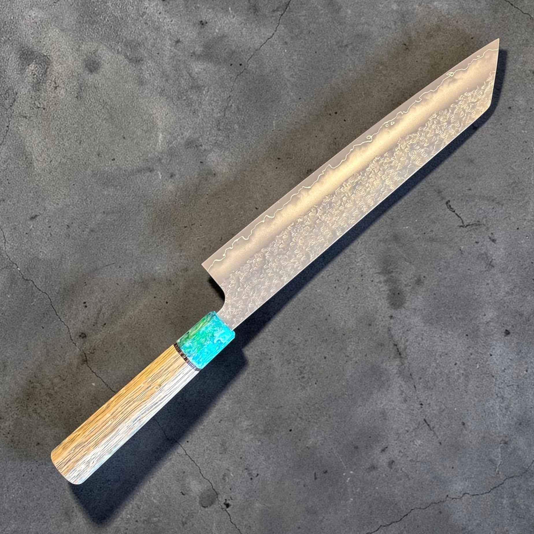 Makoto Kurosaki SG2 Bunka 240mm with Glacier Prisma custom handle