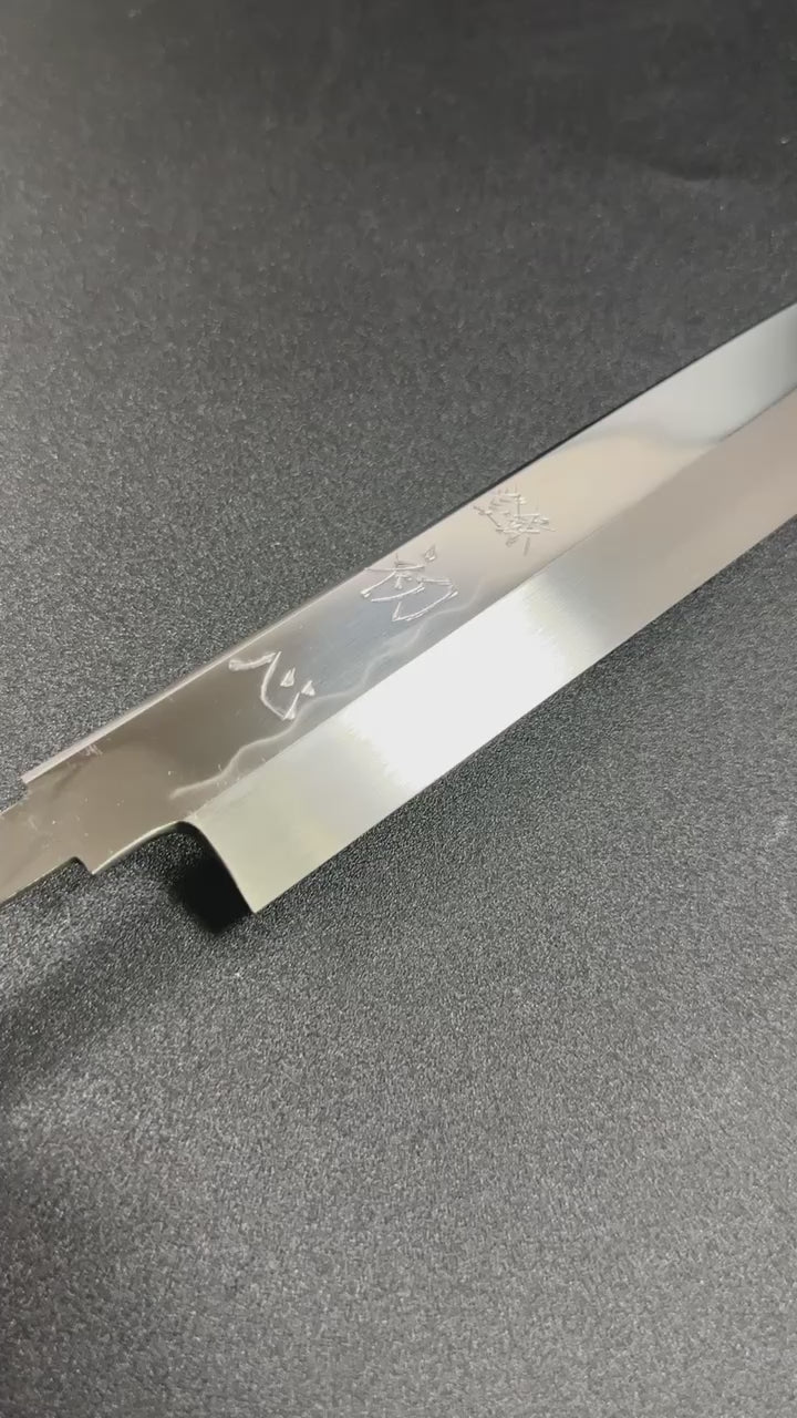 Satoshi Nakagawa White #3 Abura Honyaki 270mm Yanigiba Mirror Finish No Handle
