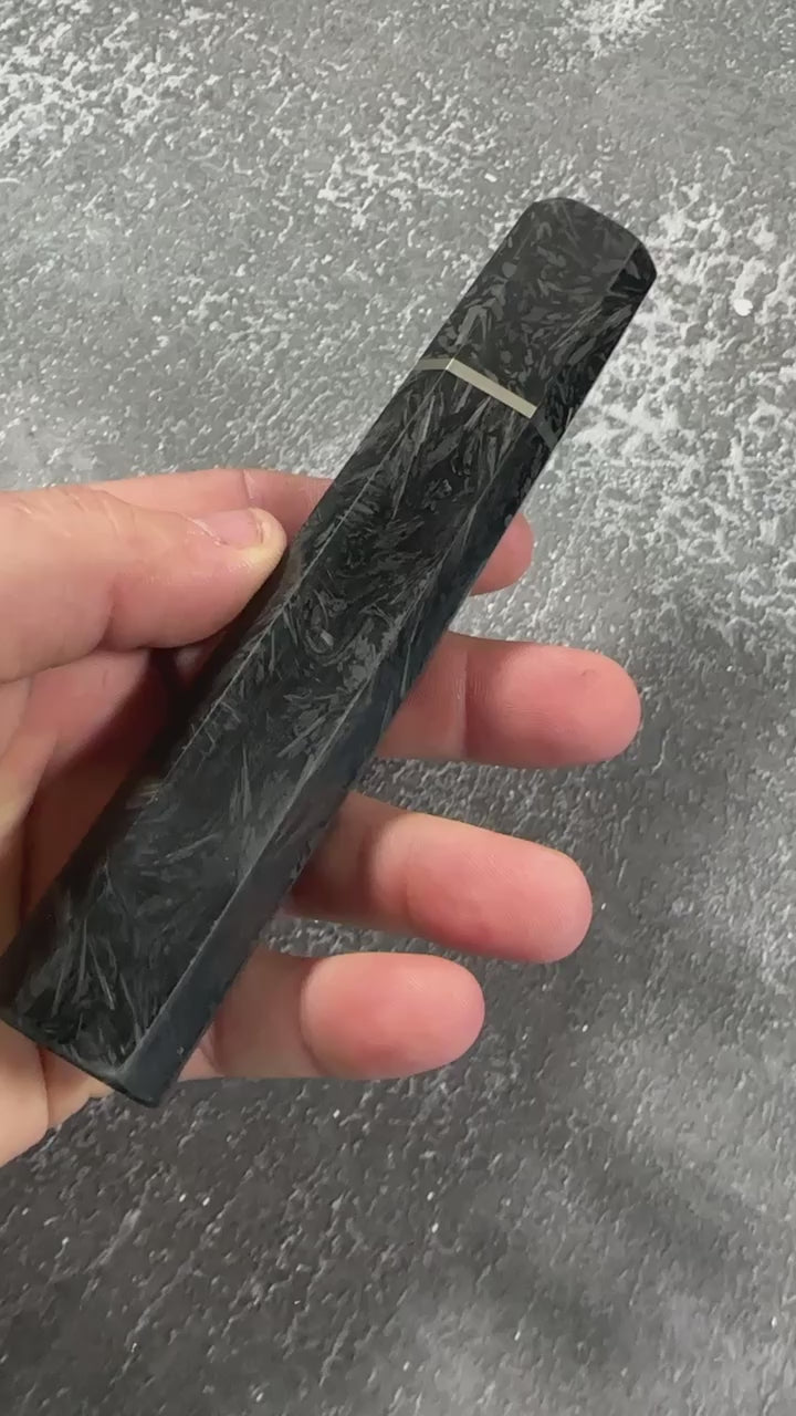 Tokushu Knife Shattered Carbon Custom Wa Handle for 210mm +