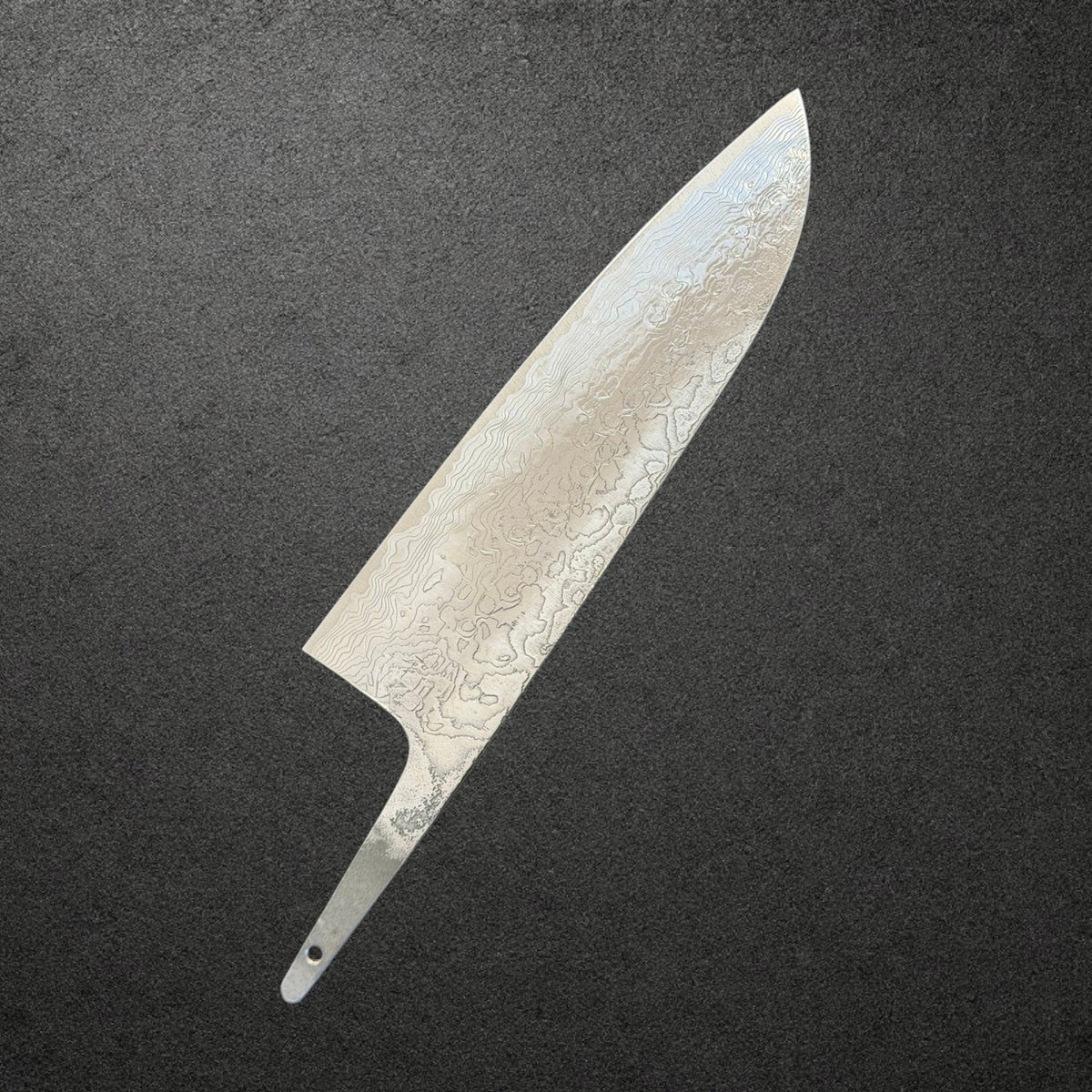 Takeshi Saji SG2 Diamond Damascus Santoku blade only — reverse angle