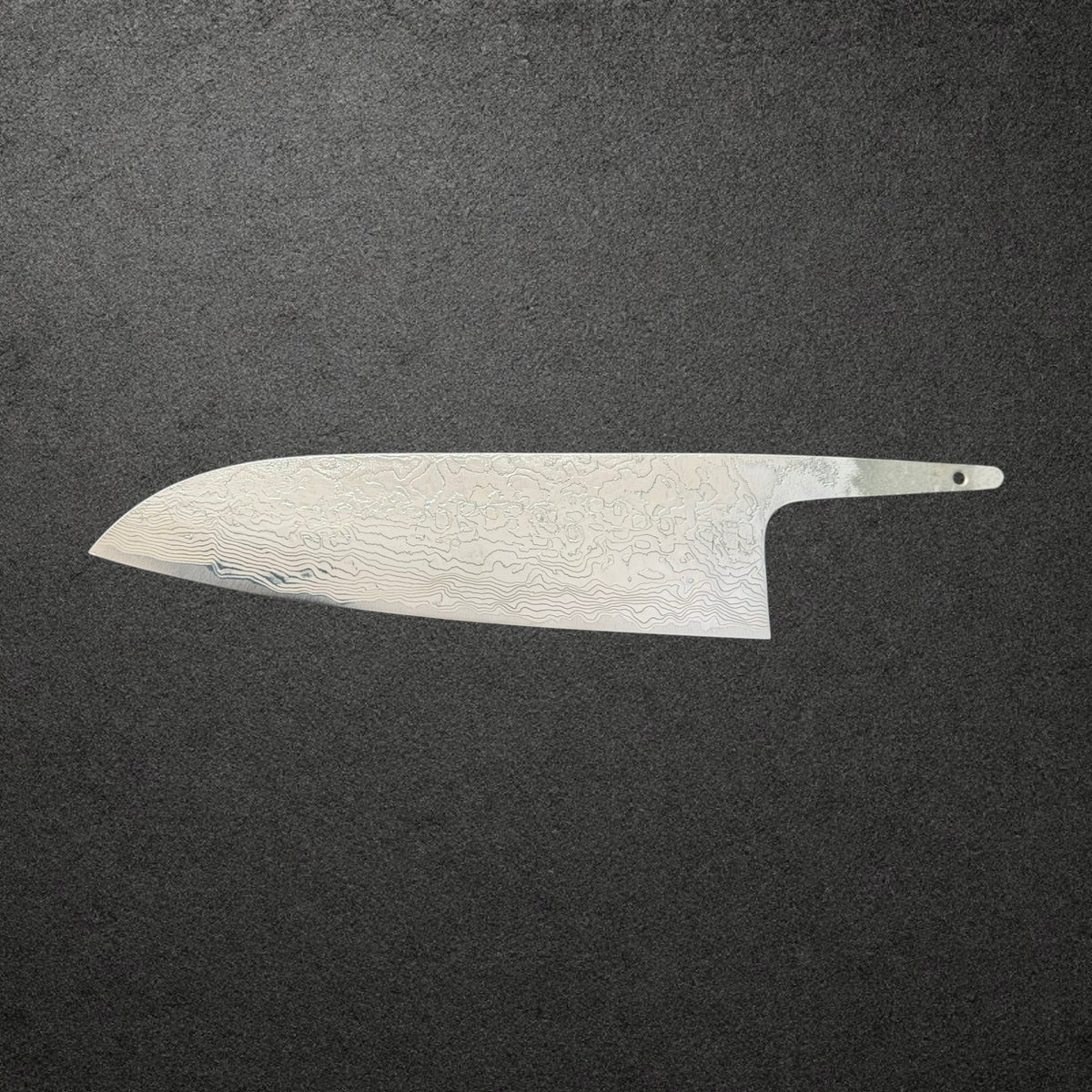 Takeshi Saji SG2 Diamond Damascus Santoku blade only — reverse profile