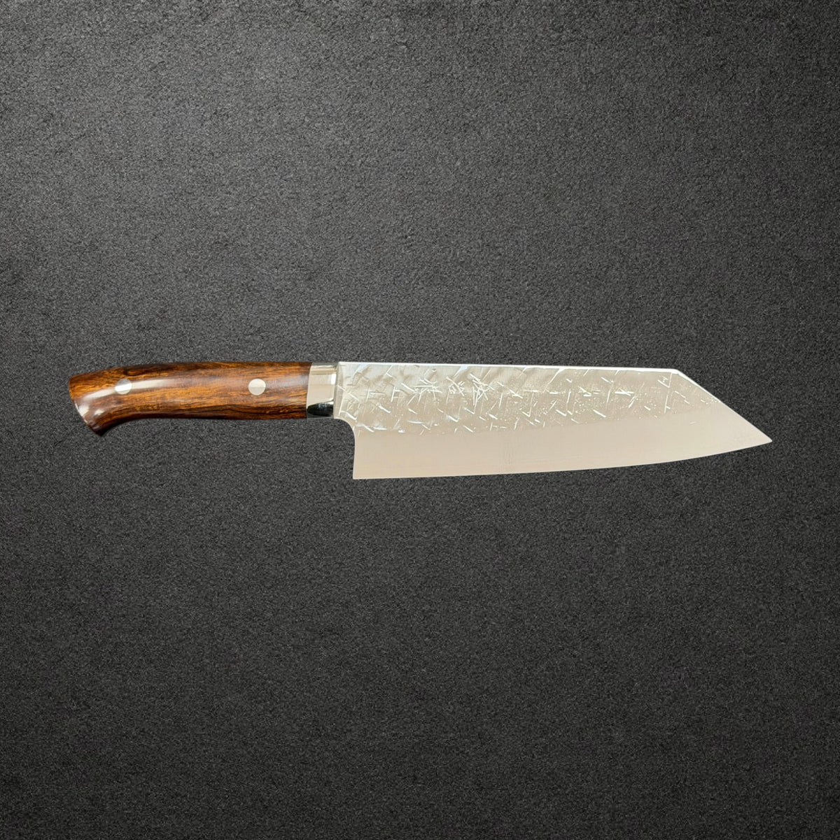 Takeshi Saji SRS-13 Tsuchime Bunka with ironwood handle, signed side profile