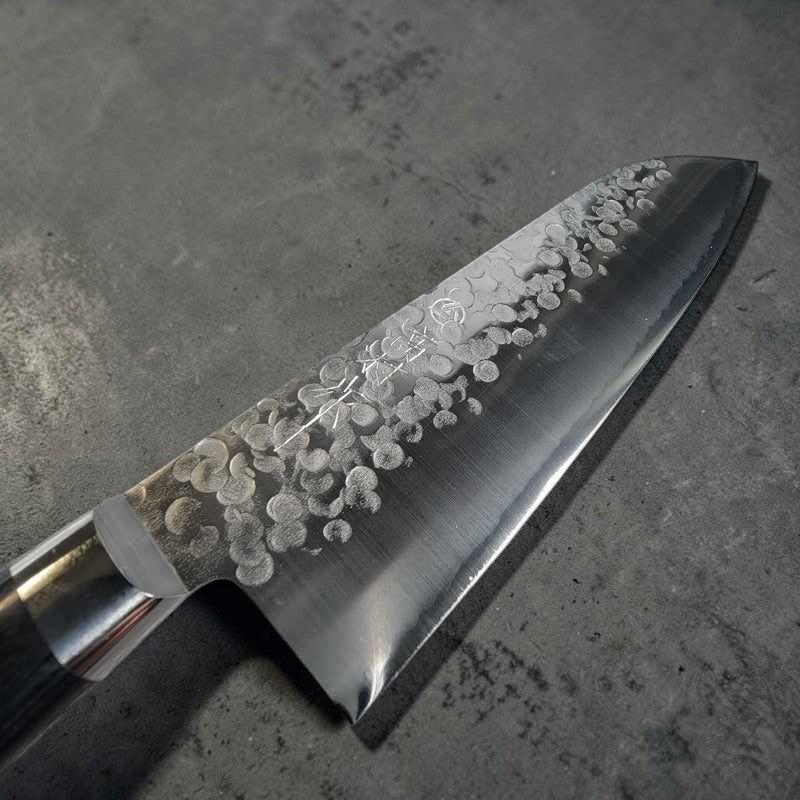 Takamura Tsuchime Vg-10 165mm Santoku Yo handle - Tokushu Knife