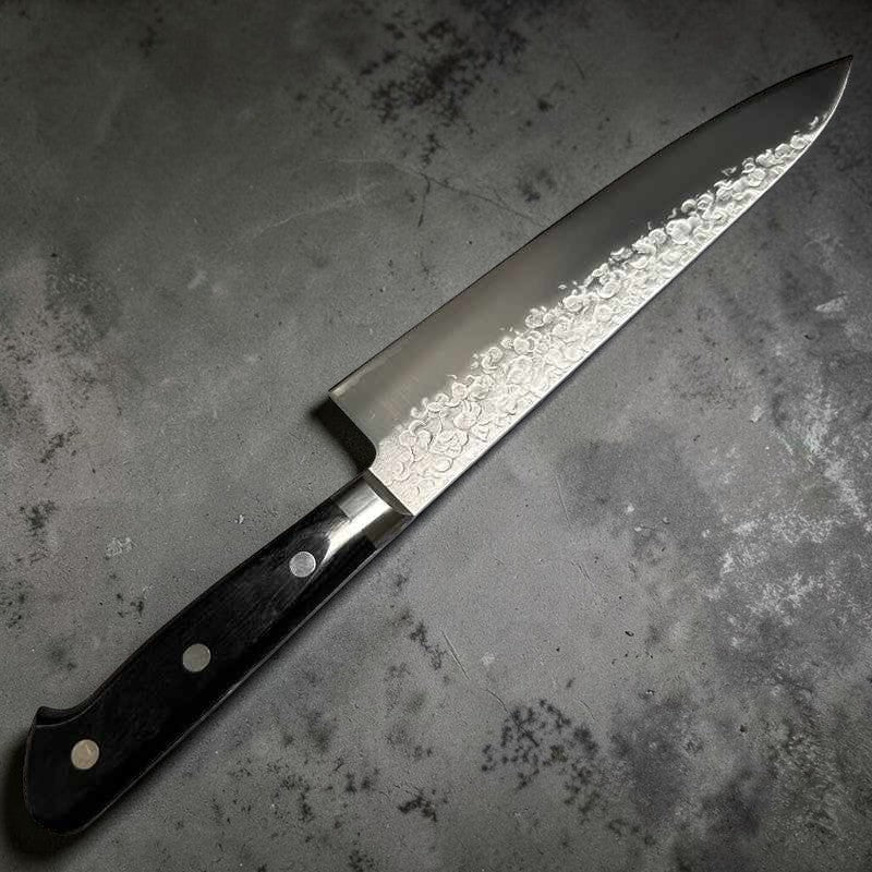 Takamura VG-10 Tsuchime 210mm Gyuto with Western Handle - Tokushu Knife