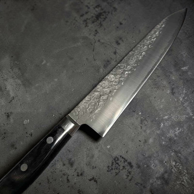 Takamura VG-10 Tsuchime 210mm Gyuto with Western Handle - Tokushu Knife
