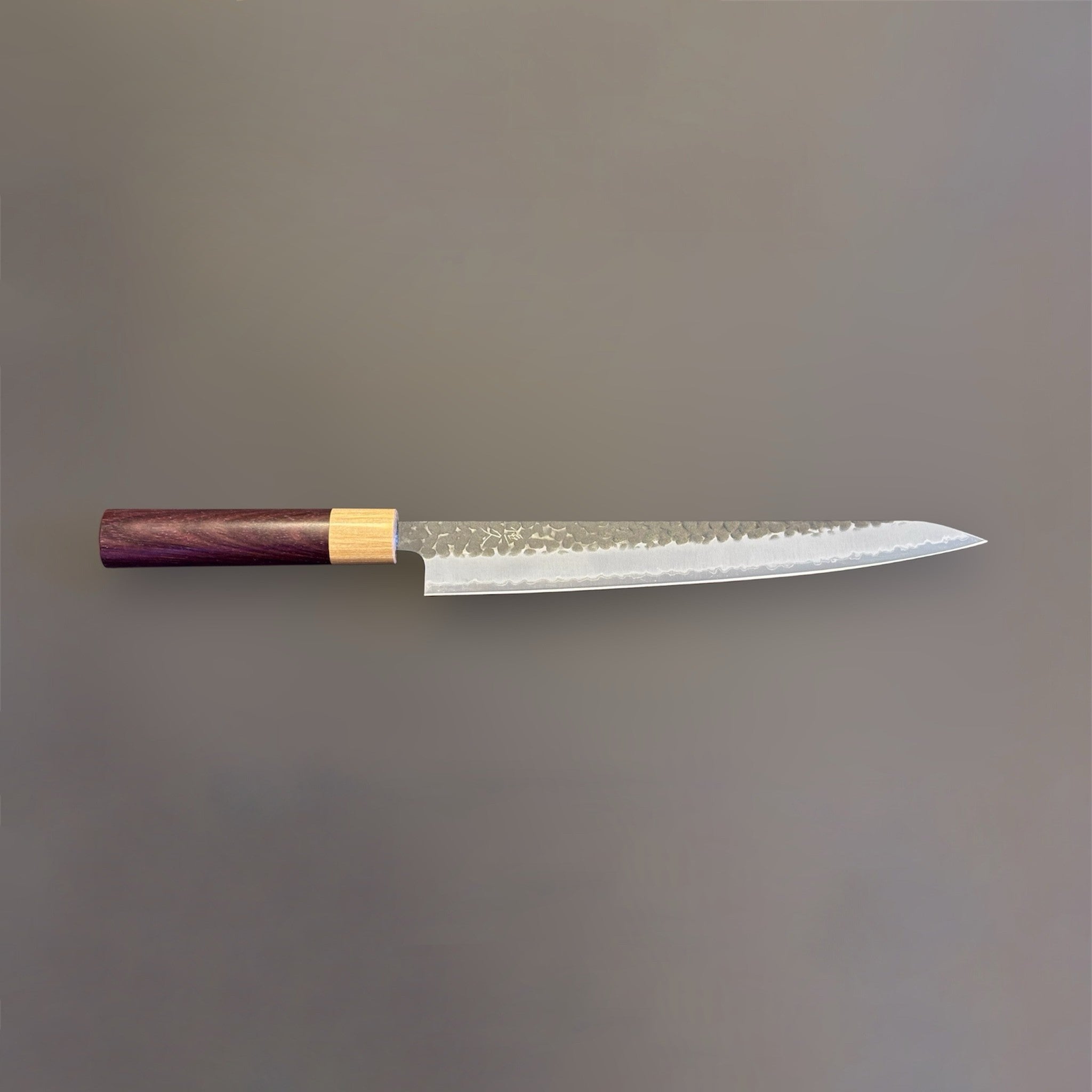 Tsunehisa Aogami Super Tsuchime Kurouchi Sujihiki 270 mm profile shot.
