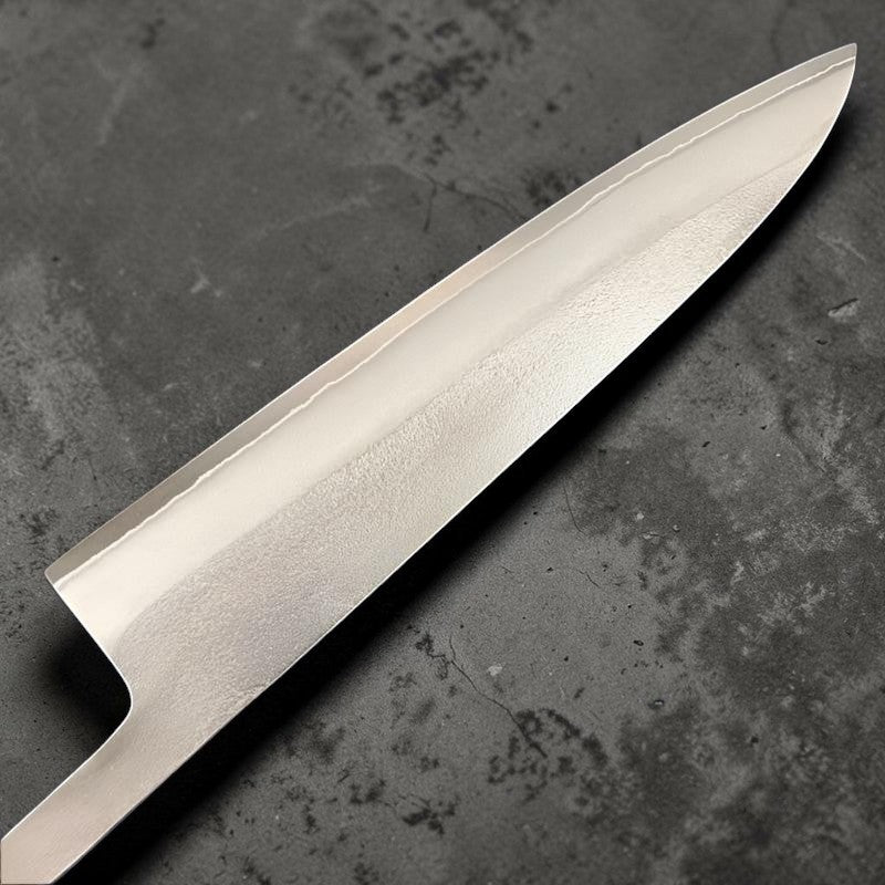 YOSHIKANE Stainless Clad White #2 Nashiji 210mm Gyuto (No Handle) - Tokushu Knife