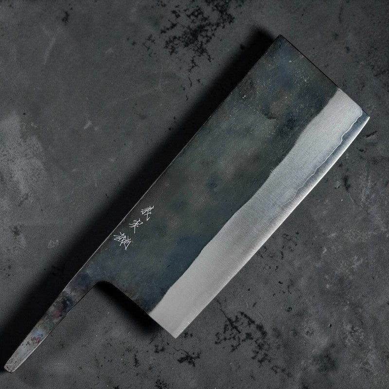 Yoshimi Kato Aogami Super Kurouchi Chinese Vegetable Cleaver No Handle - Tokushu Knife