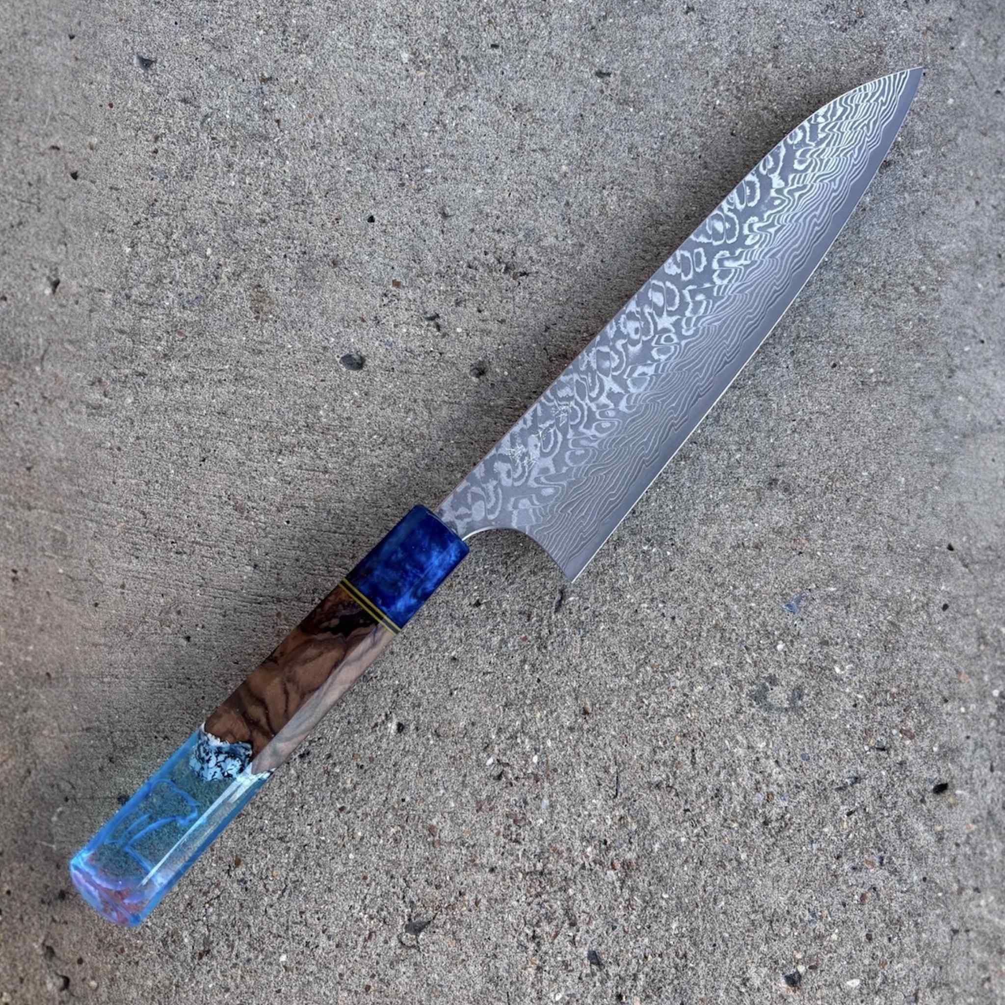 Yoshimi Kato SG2 Black Damascus Gyuto 210 mm