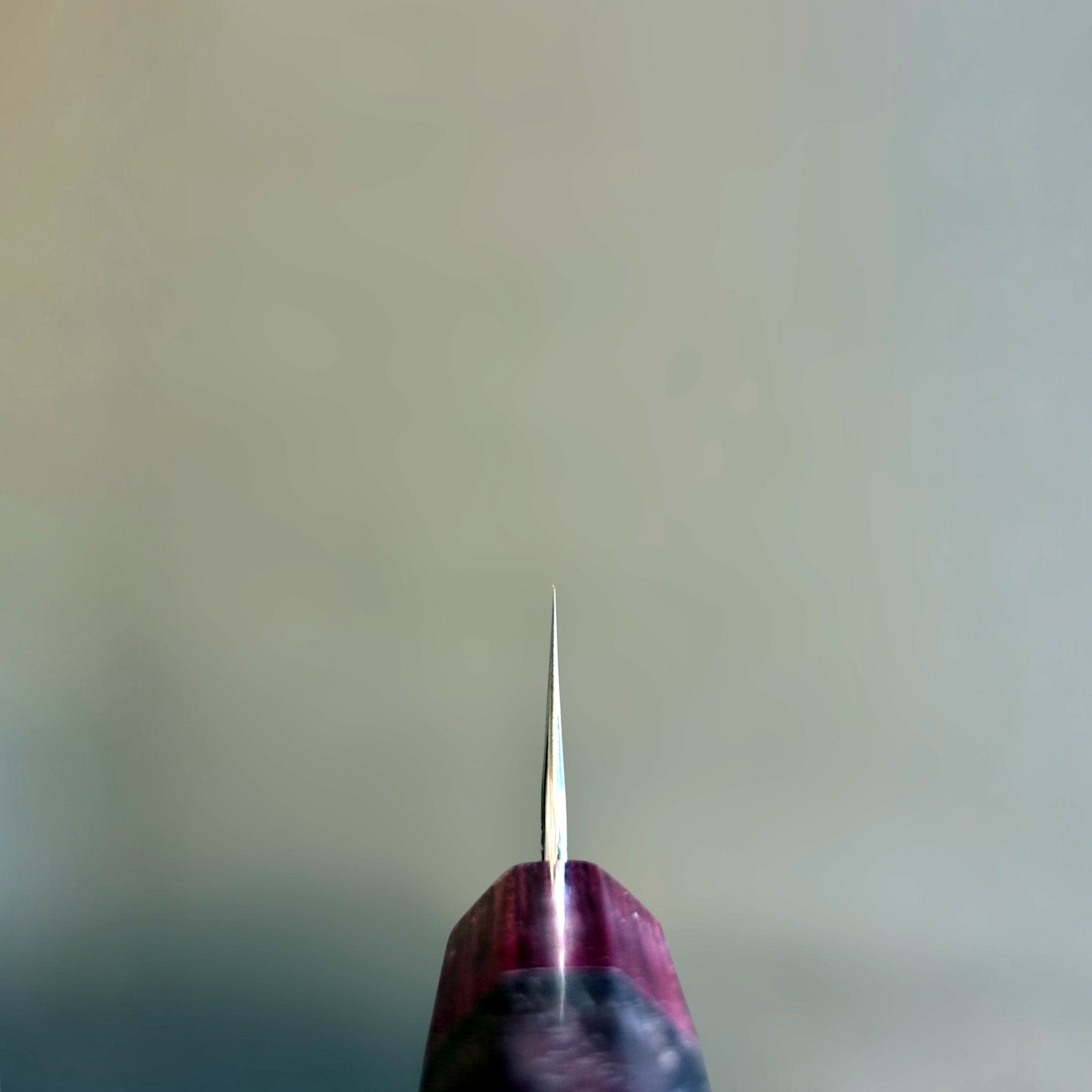 Yoshimi Kato Minamo SG2 Ko Bunka, spine view showing choil shot