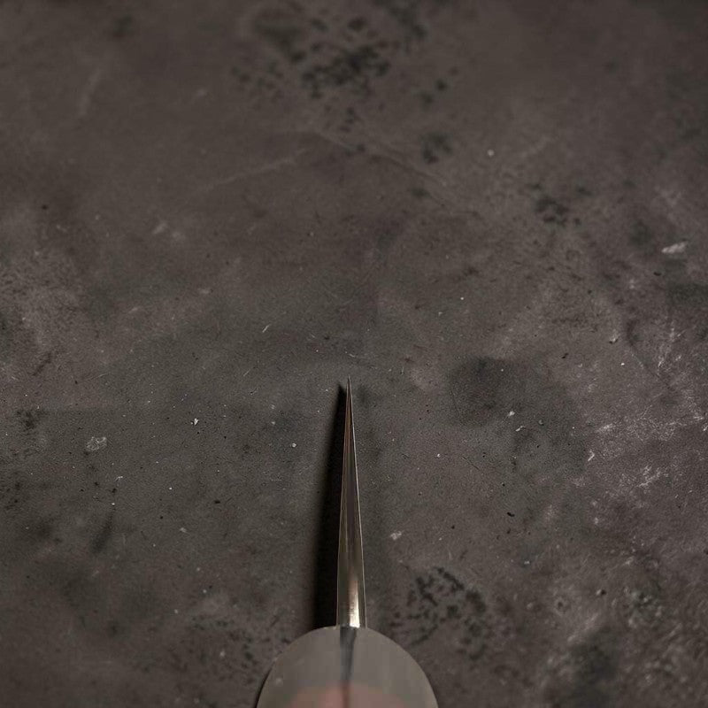 Yoshimi Kato Stainless Clad Aogami Super Nashiji 130mm Ko-Bunka with Rosewood Circle Wa Handles - Tokushu Knife