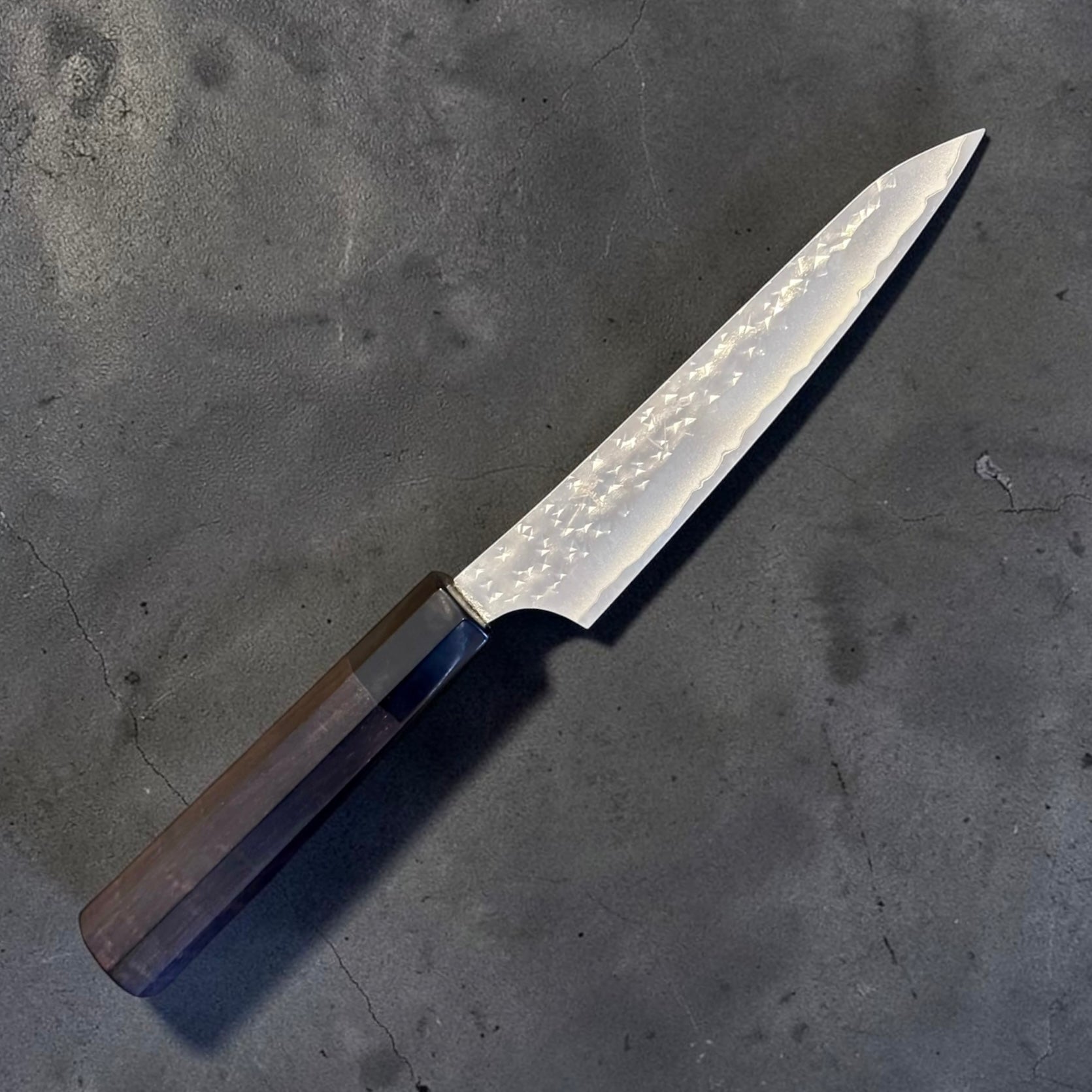 Yu Kurosaki Kokusen AS Petty 120mm with ebony and buffalo horn octagonal wa handle