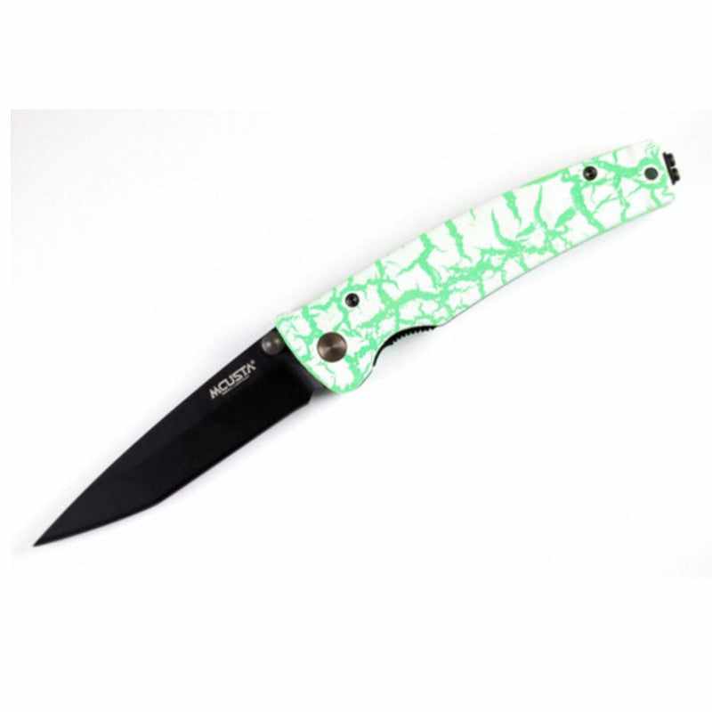 2023 Limited Edition Mcusta Katana VG-10 Core San Mai Green/white 4.25" Folding knife - Tokushu Knife