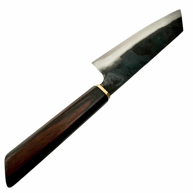 Dao Vua Special Edition Bunka Carbon Steel Kurouchi Ebony and Brass Wa Handle - Tokushu Knife