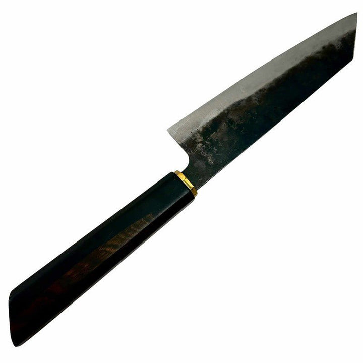 Dao Vua Special Edition Carbon Steel Kurouchi 210mm Kiritsuke / Gyuto with Ebony and Brass Wa Handle Tokushu Knife.