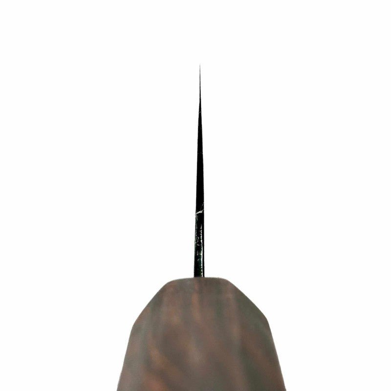 Dao Vua Special Edition Gyuto 210mm Carbon Steel Kurouchi Ebony and Brass Wa Handle - Tokushu Knife