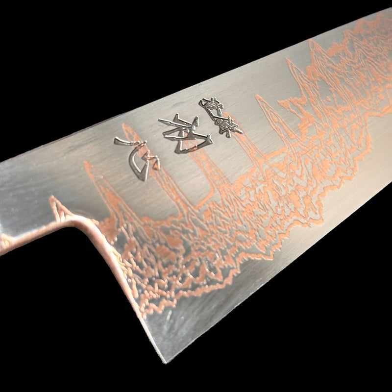 Hatsukokoro Yorokobi SLD Rainbow Damascus 210mm Gyuto ( No Handle) - Tokushu Knife