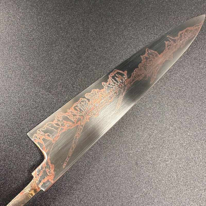 Hatsukokoro Yorokobi SLD Rainbow Damascus 240mm Gyuto No Handle - Tokushu Knife