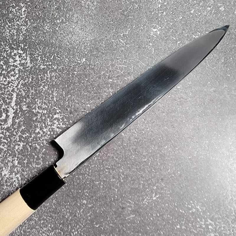 Ittetsu Hand Forged White #2 210mm Yanigiba with Magnolia Wa Handle Tokushu Knife.