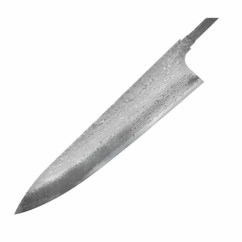 Kei Kobayashi SG2 / R2 Damascus 240mm Gyuto with No Handle - Tokushu Knife