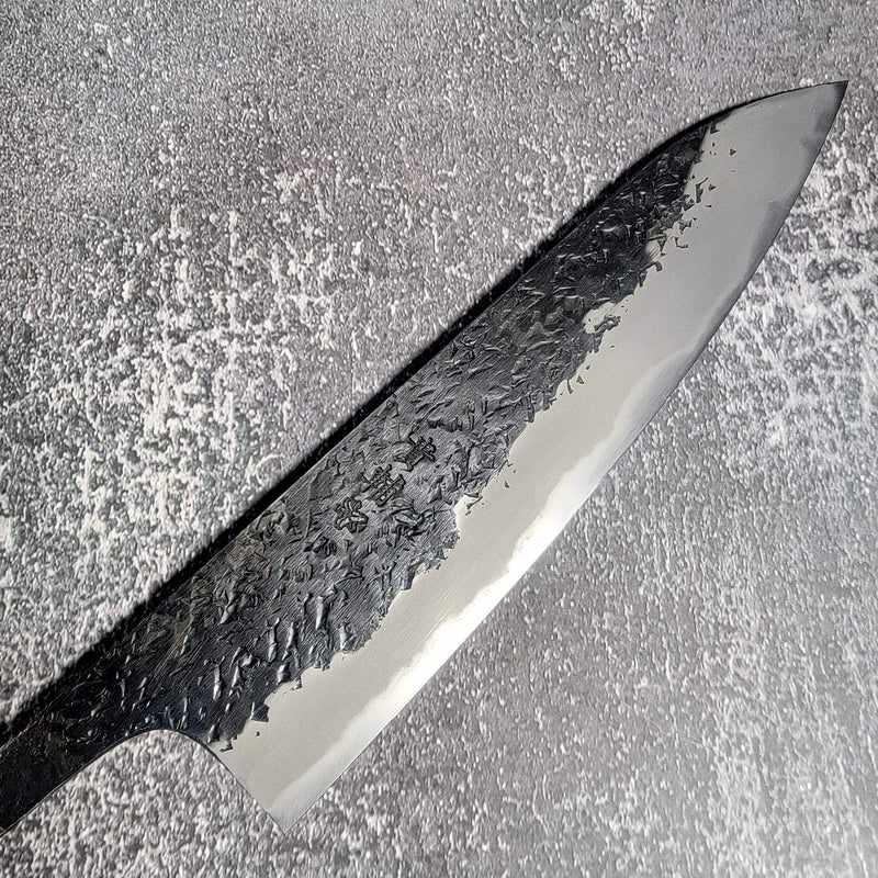 Kisuke Manaka Hon-Warikomi Kurouchi Tsuchime Blue #1 210mm Gyuto. Blade Only Tokushu Knife.