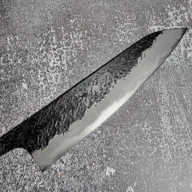 Kisuke Manaka Hon-Warikomi Kurouchi Tsuchime Blue #1  240mm Gyuto. Blade Only Tokushu Knife.