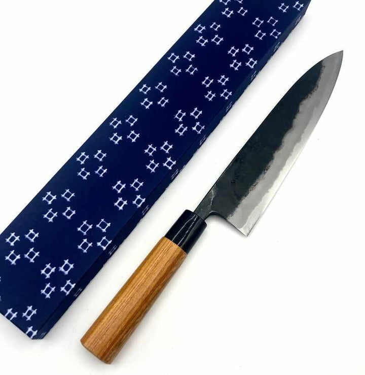 Kyohei Shindo Blue #2 Iron Clad Kurouchi 210mm Gyuto - Tokushu Knife