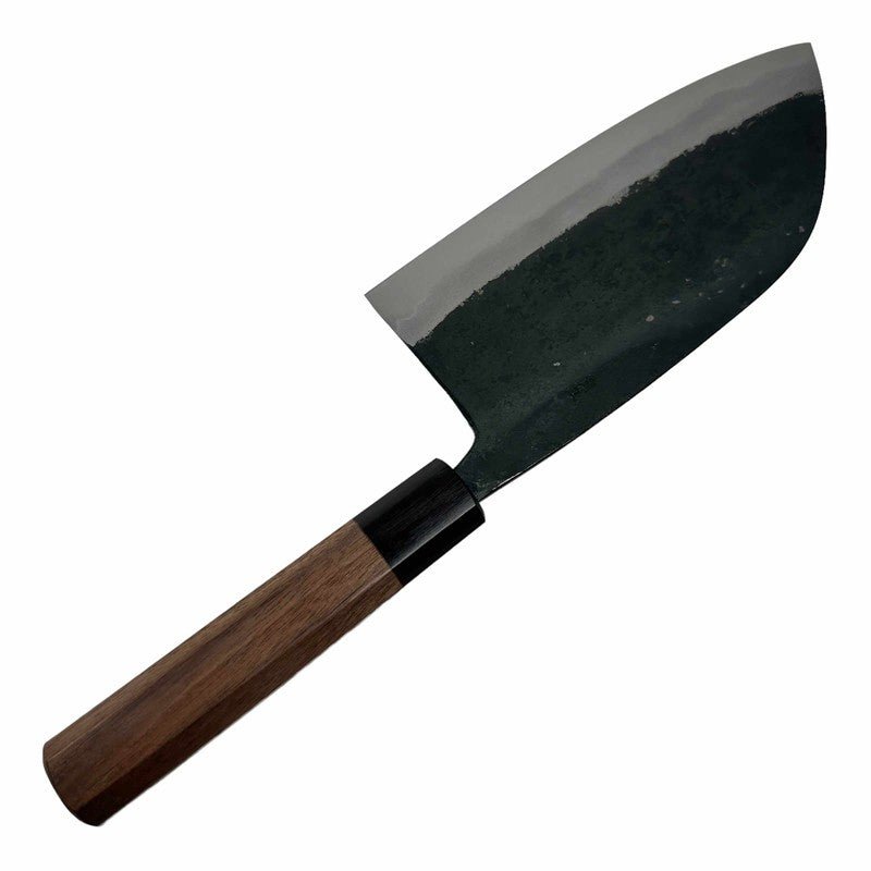 Kyohei Shindo Blue #2 Iron Clad Kurouchi Tall Santoku - Tokushu Knife