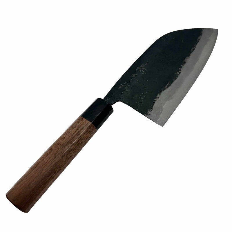 Kyohei Shindo Blue #2 Iron Clad Kurouchi Tall Santoku - Tokushu Knife