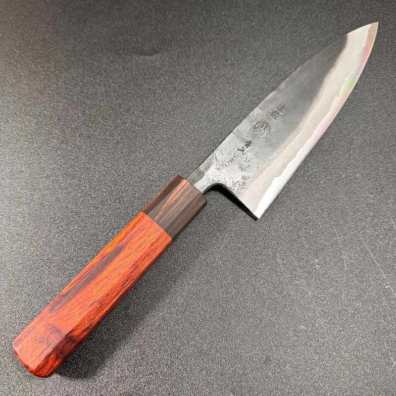 Kyohei Shindo Warikomi Blue #2 Kurouchi 165mm Funayuki Rosewood handle - Tokushu Knife