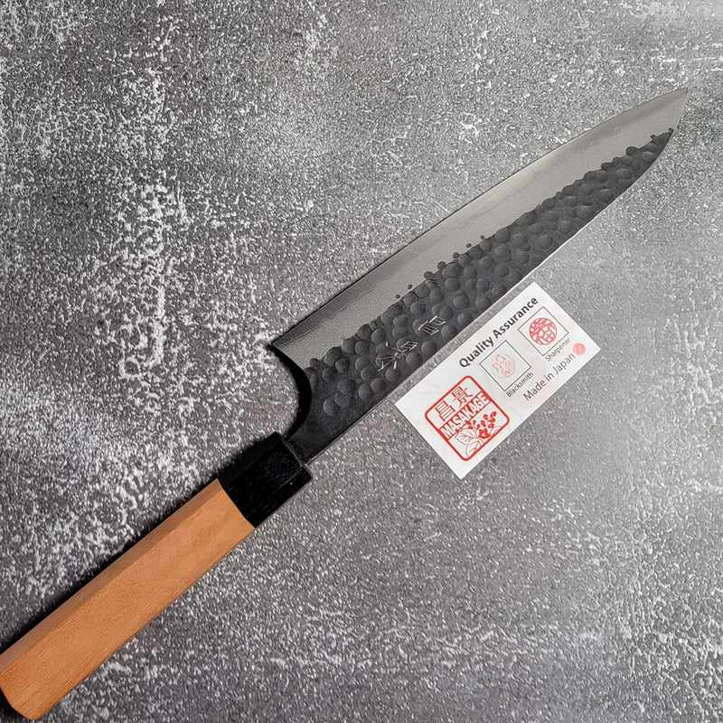 Masakage Koishi Stainless Clad Aogami Super Kurouchi Tsuchime 210mm Gyuto Wa Handle Tokushu Knife.
