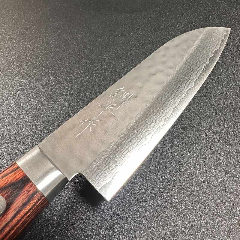 Masutani Kokuryu VG10 Damascus 130mm Ko-Santoku Mahogany handle - Tokushu Knife