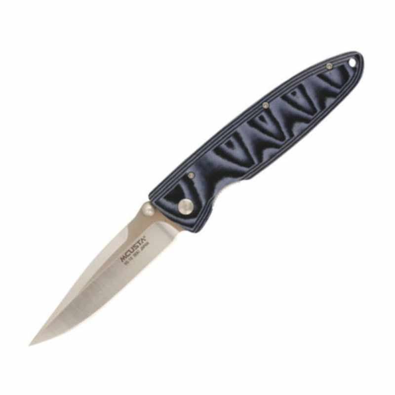 Mcusta MC-10V Classic Wave VG- 10 Blade Blue Micarta 4.37" Folding Knife - Tokushu Knife