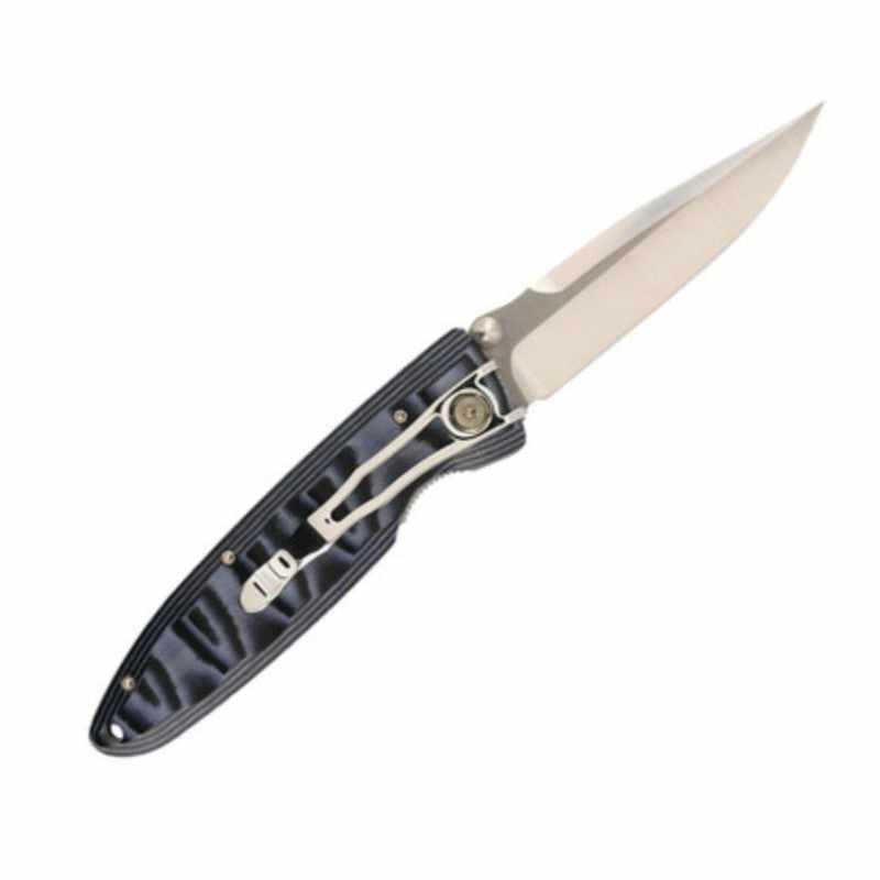 Mcusta MC-10V Classic Wave VG- 10 Blade Blue Micarta 4.37" Folding Knife - Tokushu Knife