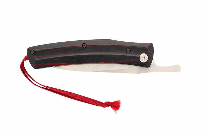 Mcusta MC-191C Higonokami Friction Folder VG-10 San Mai Red/Black 5.25" Folding Knife - Tokushu Knife