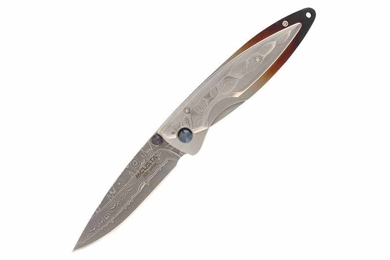 Mcusta MC-31D Shinra Kasumi VG-10 Core Damascus Blade Damascus Handle 3.75" Folding Knife - Tokushu Knife