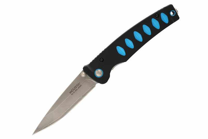 Mcusta MC-41C Katana VG-10 Core San Mai Black/Blue Anodized Aluminum 4.25" Folding knife - Tokushu Knife