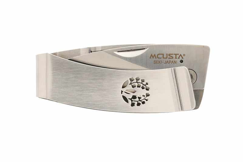 Mcusta MC-84 Kamon Fuji Money Clip AUS-8 Stainless 2.9" Folding Knife - Tokushu Knife