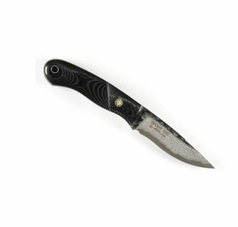 Mcusta Mike Irie Collaboration Sport 100 Damascus with VG-10 Core Micarta 6.5" Fixed Blade - Tokushu Knife